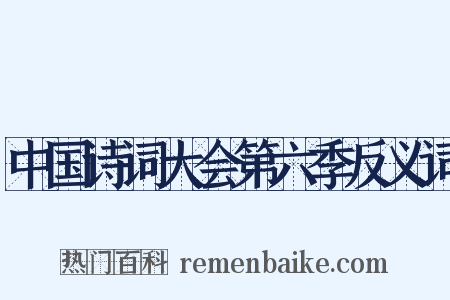 中国诗词大会第六季反义词是什么意思的图片
